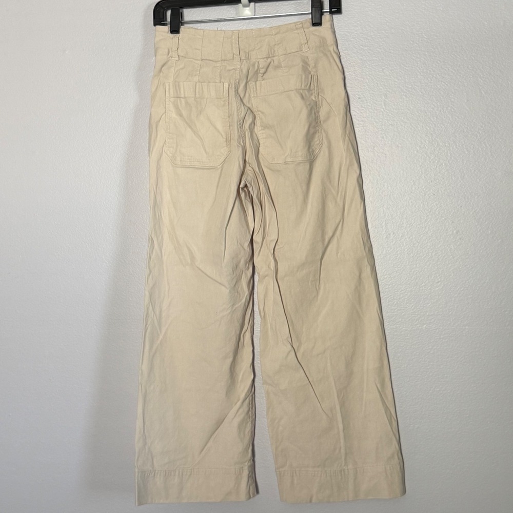 Anthropologie Wide Leg Cropped Pants in Ivory - Picture 5 of 5